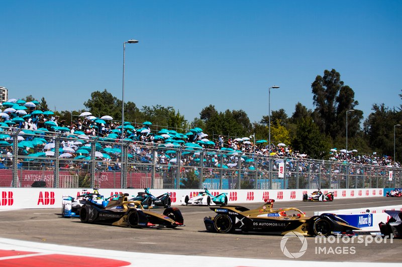 Jean-Eric Vergne, DS TECHEETAH, DS E-Tense FE19 Andre Lotterer, DS TECHEETAH, DS E-Tense FE19, Antonio Felix da Costa, BMW i Andretti Motorsport, BMW iFE.18