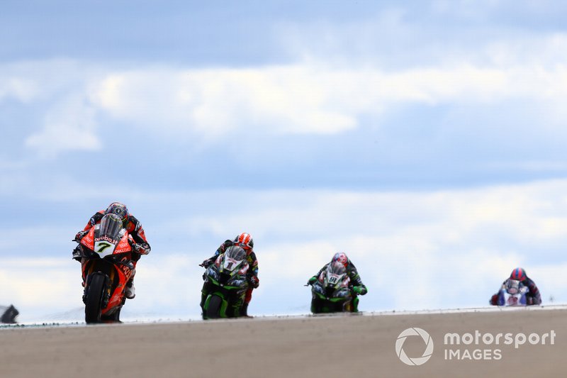Chaz Davies, Aruba.it Racing-Ducati Team, Jonathan Rea, Kawasaki Racing, Leon Haslam, Kawasaki Racing, Alex Lowes, Pata Yamaha