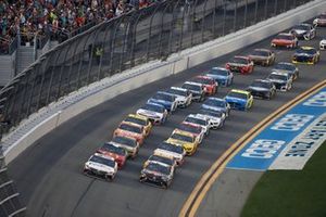 Denny Hamlin, Joe Gibbs Racing, Toyota Camry FedEx Express, Kyle Busch, Joe Gibbs Racing, Toyota Camry M&M's Chocolate Bar