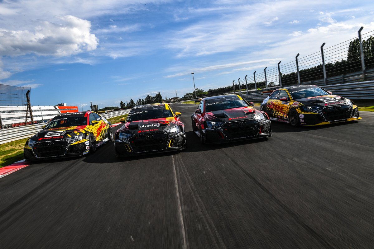 Gilles Magnus, Nathanaël Berthon, Frédéric Vervisch, Tom Coronel, Comtoyou Team Audi Sport, Audi RS 3 LMS TCR