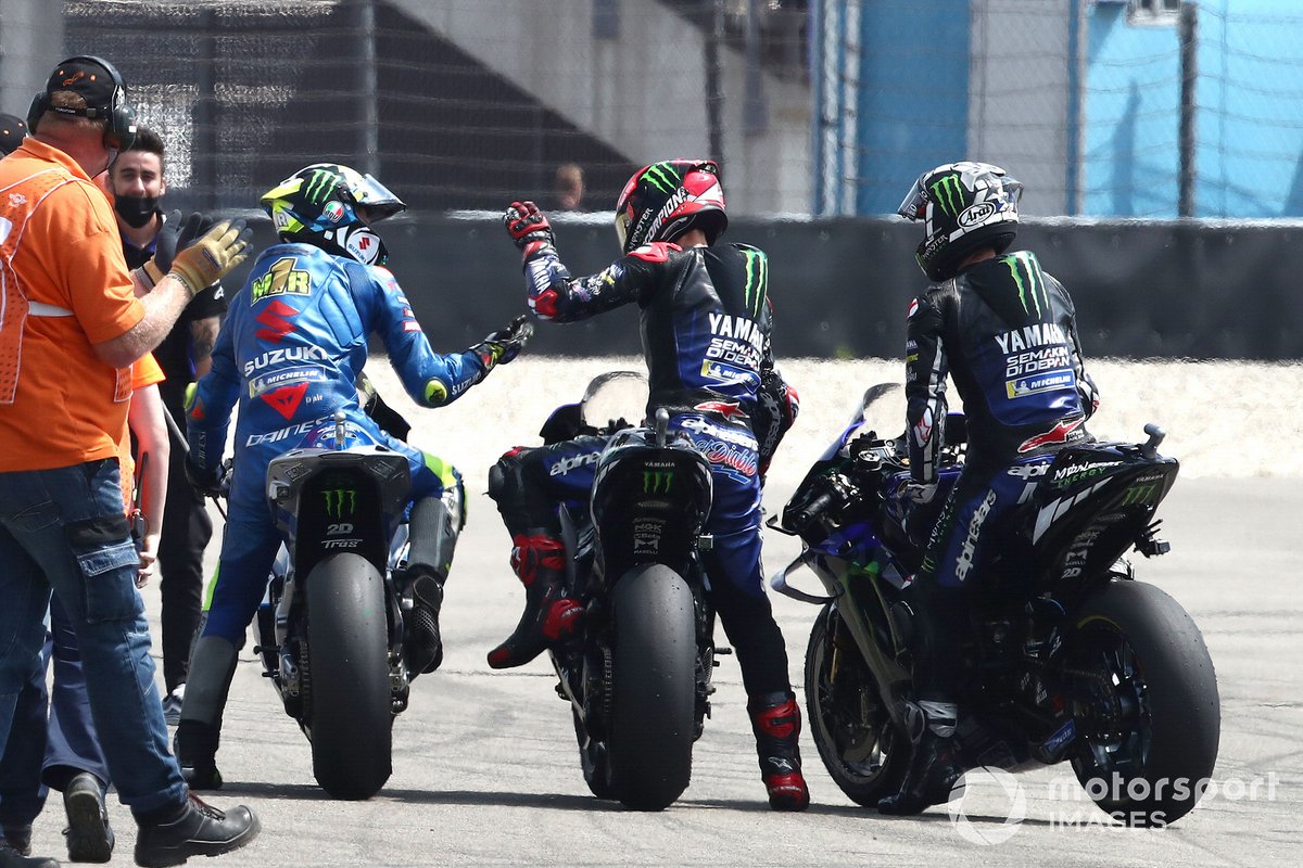 Joan Mir, Team Suzuki MotoGP Fabio Quartararo, Yamaha Factory Racing, Maverick Viñales, Yamaha Factory Racing MotoGP