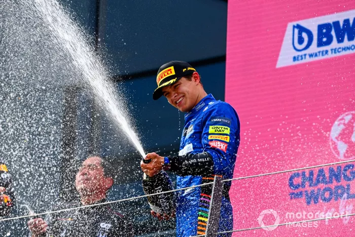 Podio: tercer lugar Lando Norris, McLaren