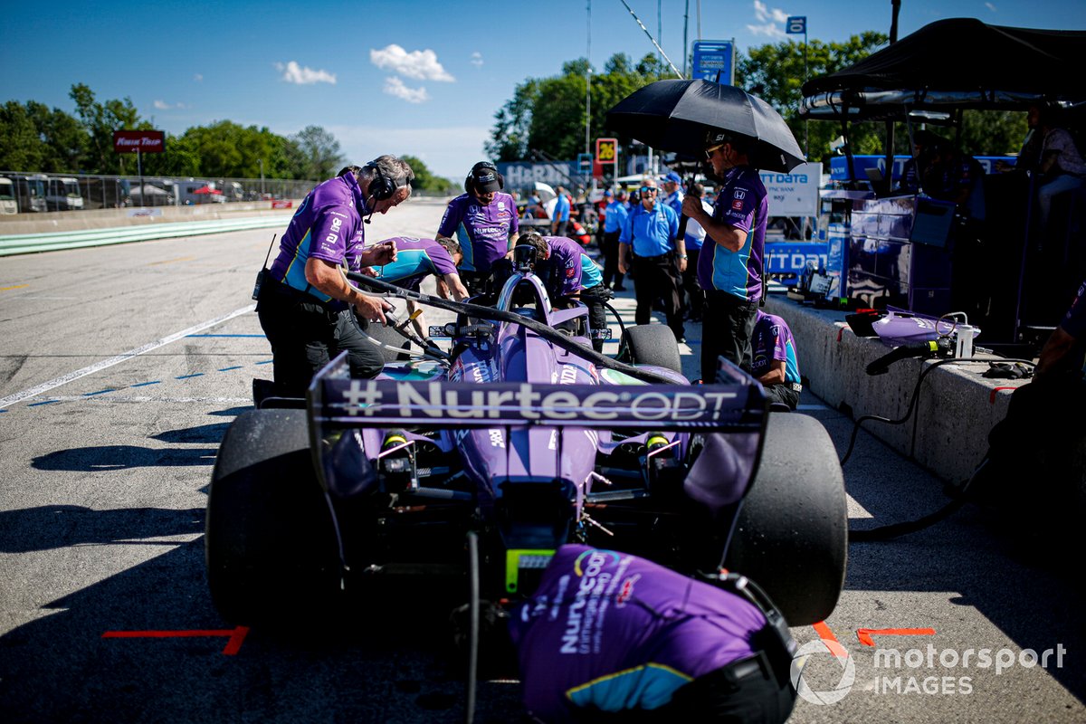 Romain Grosjean, Dale Coyne Racing con RWR Honda, miembros del equipo