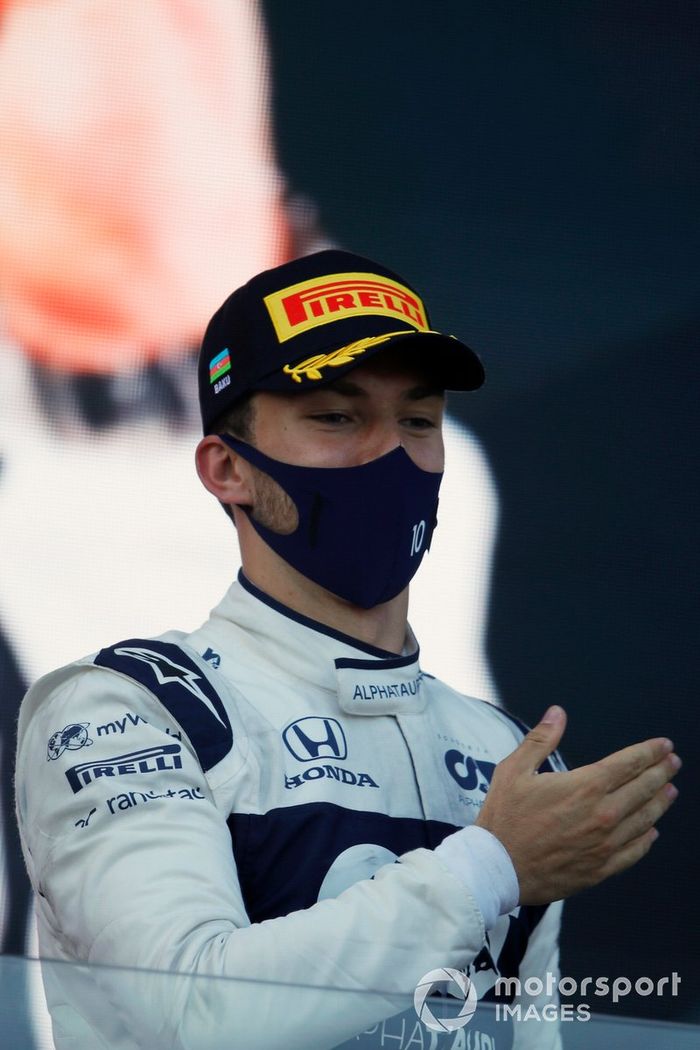 Podio: tercer lugar Pierre Gasly, AlphaTauri