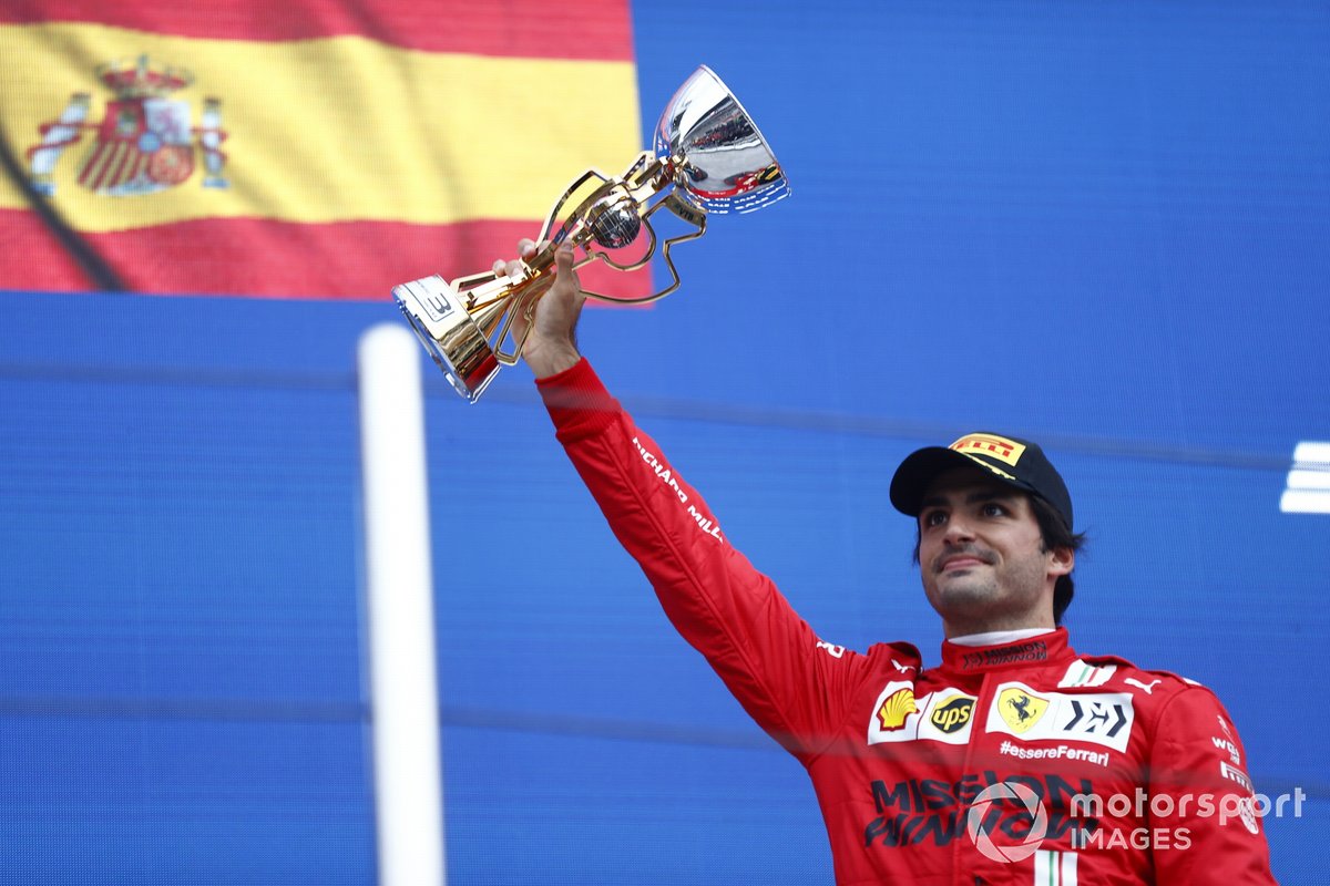 Podio: tercer lugar Carlos Sainz Jr., Ferrari