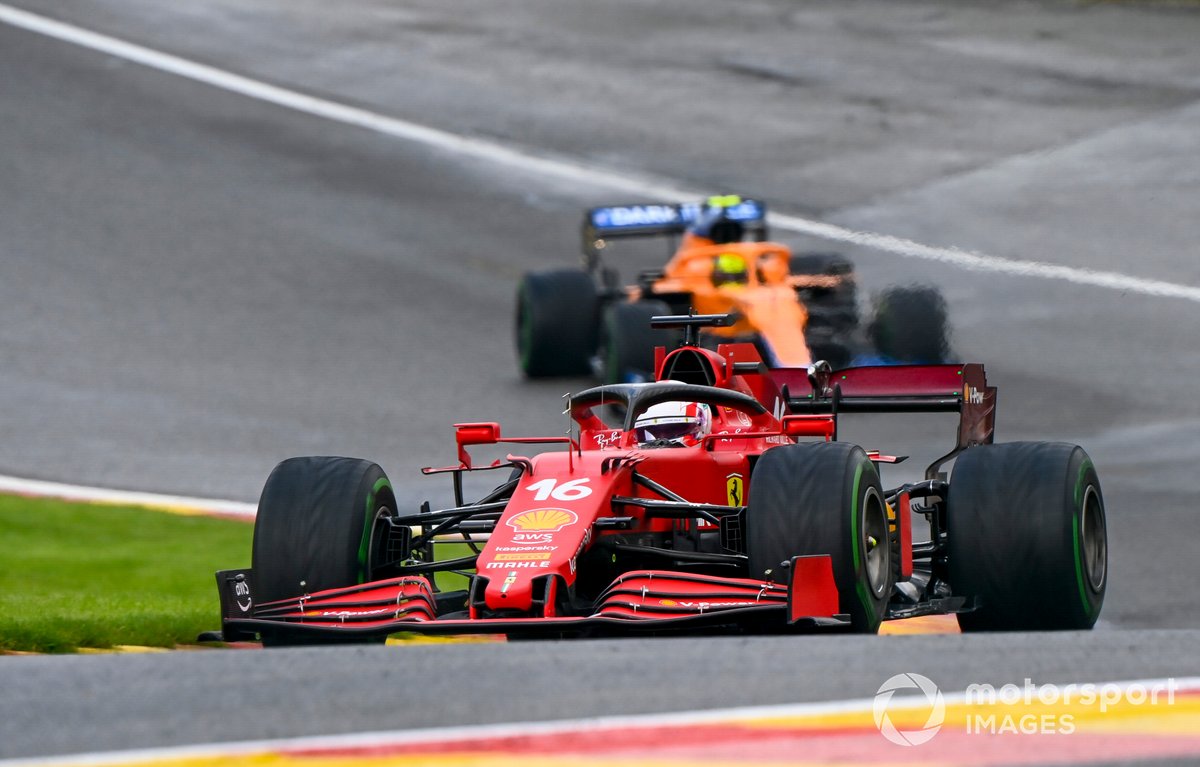 Charles Leclerc, Ferrari SF21, Lando Norris, McLaren MCL35M