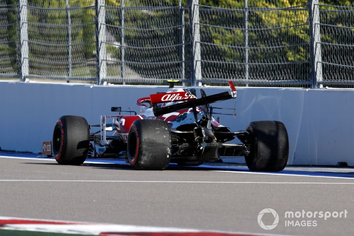 L'incidente di Antonio Giovinazzi, Alfa Romeo Racing C41 durante le prove libere