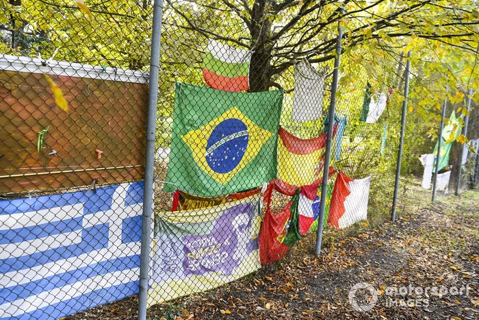 A trackside tribute to Ayrton Senna