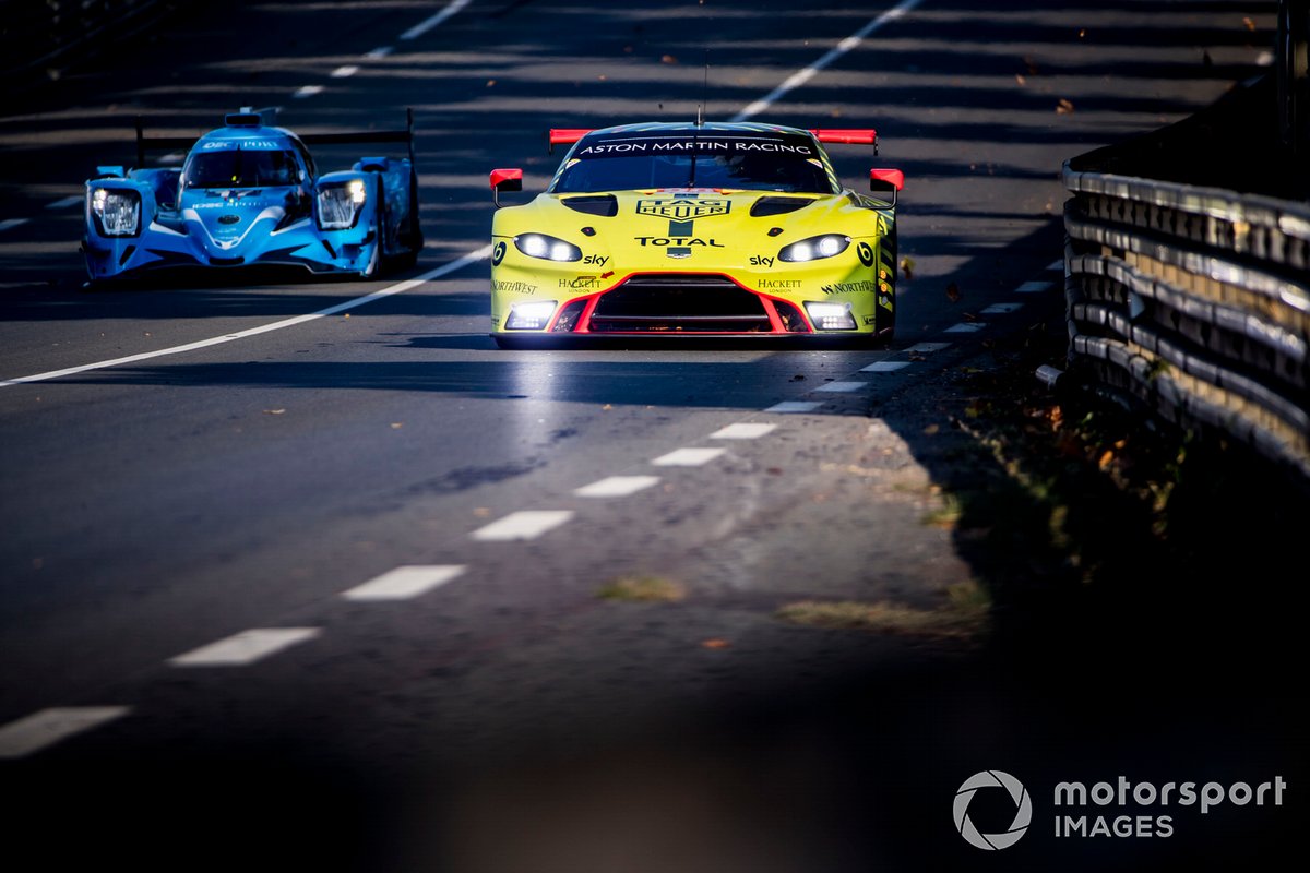 #98 Aston Martin Racing Aston Martin Vantage: Paul Dalla Lana, Augusto Farfus, Ross Gunn, #17 IDEC Sport Oreca 07 - Gibson: Dwight Merriman, Kyle Tilley, Jonathan Kennard