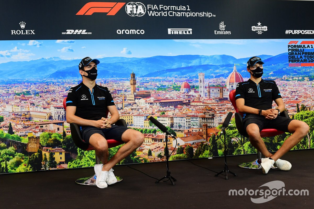 Nicholas Latifi, Williams Racing y George Russell, Williams Racing en la conferencia de prensa