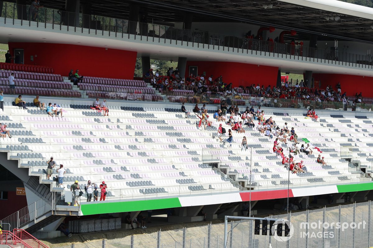 Fans in a grandstand