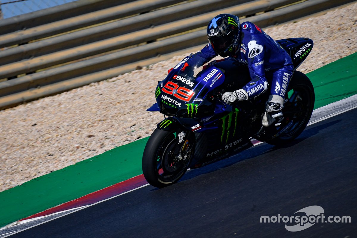 Jorge Lorenzo saat menjalani tes MotoGP di Portimao, Portugal, tugas terakhirnya sebagai pembalap penguji Yamaha.