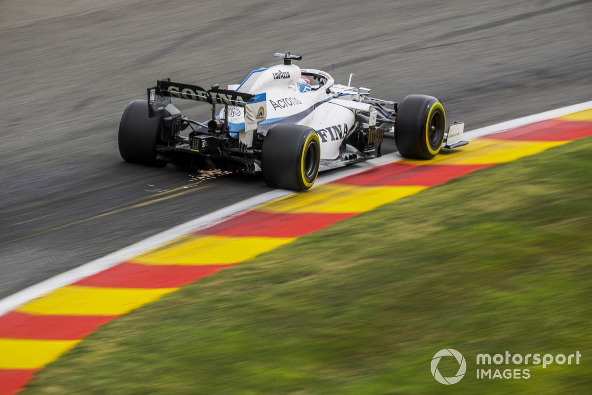 George Russell, Williams FW43 sacando chispas