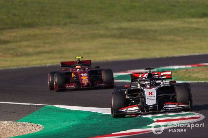 Romain Grosjean, Haas VF-20, Charles Leclerc, Ferrari SF1000