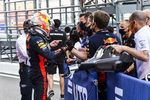 Max Verstappen, Red Bull Racing, nel parco chiuso dopo lo Qualifiche