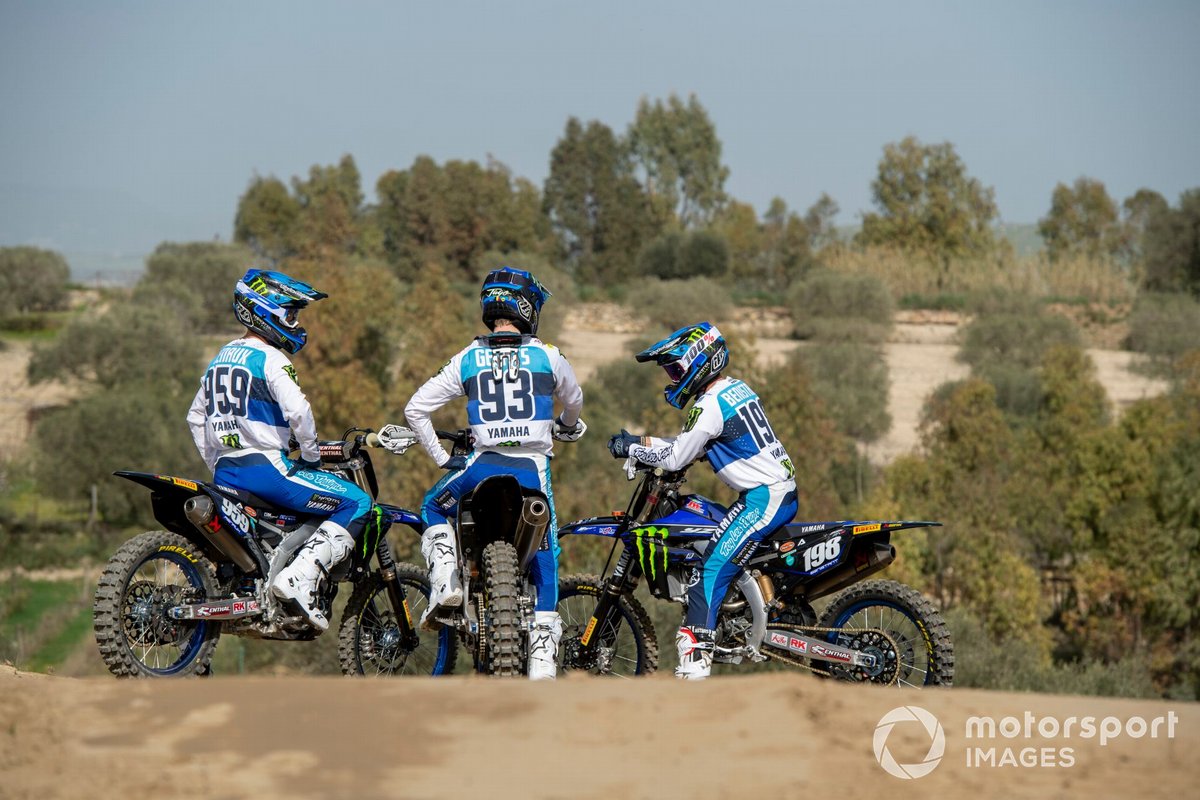 Van links naar rechts: Maxime Renaux, Jago Geerts en Thibault Benistant, Monster Energy Yamaha MX2 Factory Racing