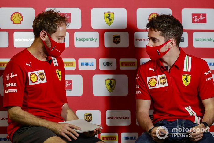Sebastian Vettel, Ferrari, Charles Leclerc, Ferrari 