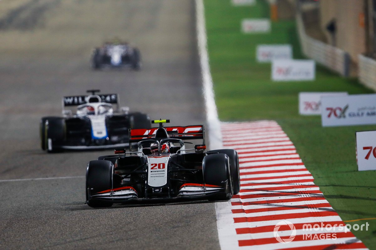 Kevin Magnussen, Haas VF-20, George Russell, Williams FW43