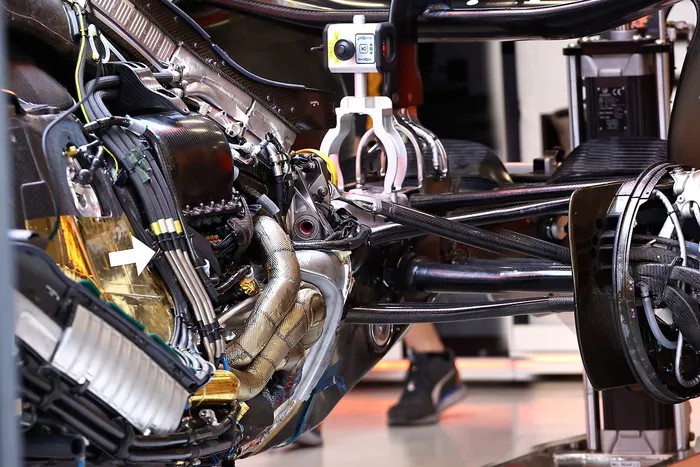 Detalle de la parte trasera del McLaren MCL36