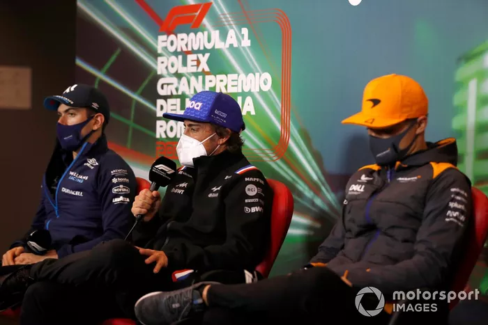 Nicholas Latifi, Williams Racing Fernando Alonso, Alpine F1 Team Lando Norris, McLaren 