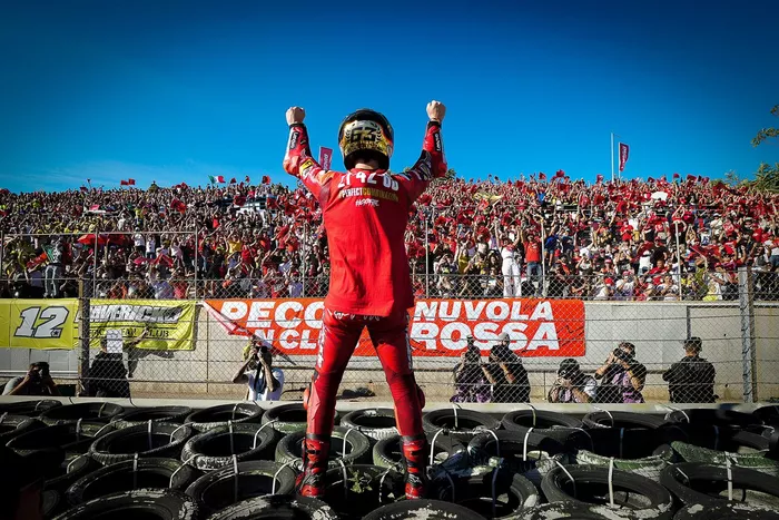 El campeón del mundo Francesco Bagnaia, del equipo Ducati