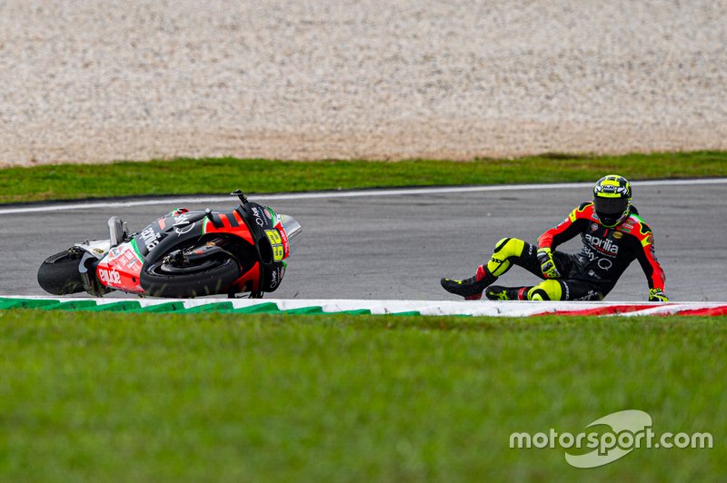 Caída de Andrea Iannone, Aprilia Racing Team Gresini