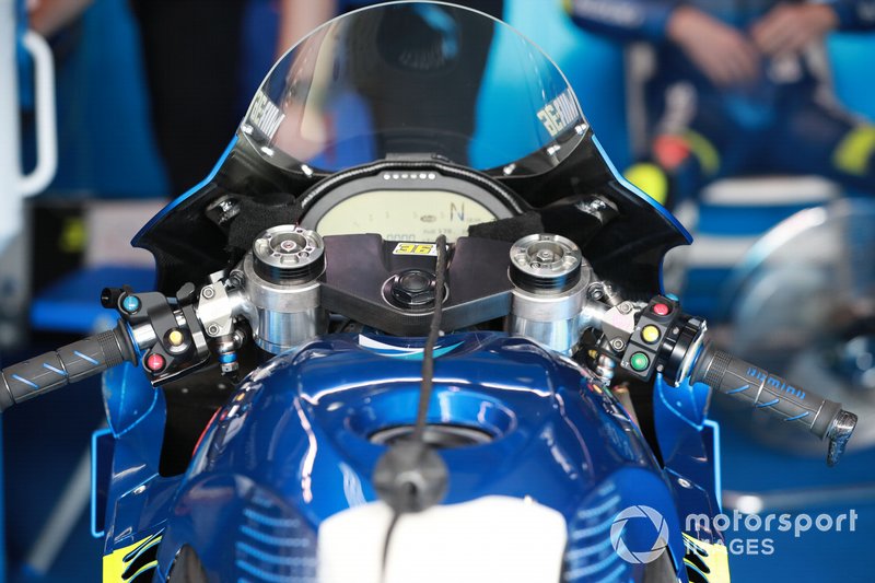 Le guidon de la Suzuki de Joan Mir