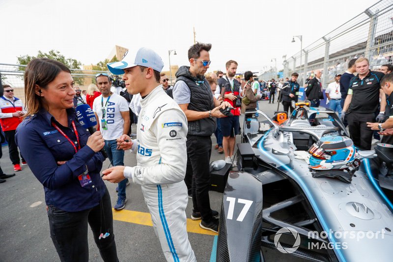 Nyck De Vries, Mercedes Benz EQ, EQ Silver Arrow 01, talks to the press