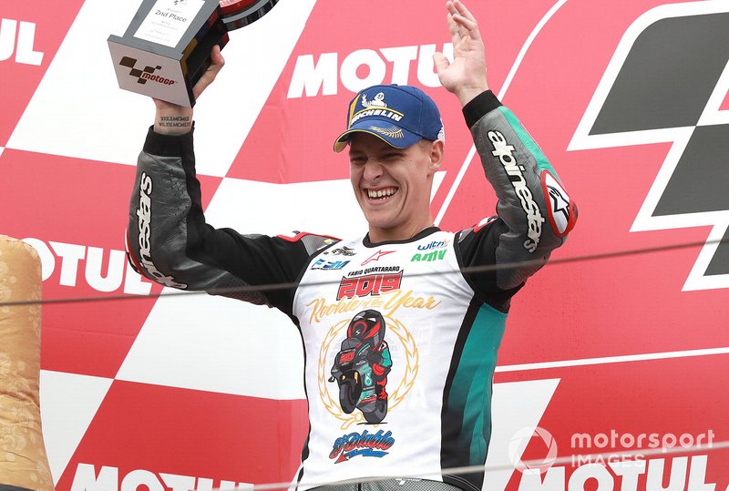 Podium: second place Fabio Quartararo, Petronas Yamaha SRT