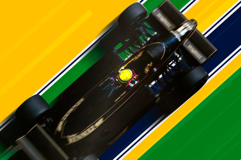 Poster di Ayrton Senna al fan festival di Sao Paulo