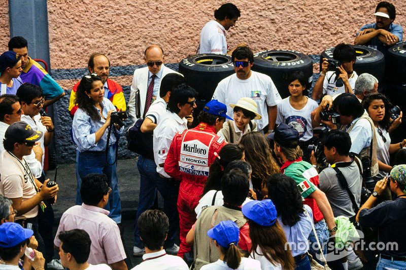 Ayrton Senna, McLaren with fans