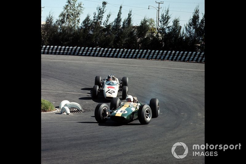 Moises Solana, Lotus, Ronnie Bucknum, Honda, al GP del Messico del 1965