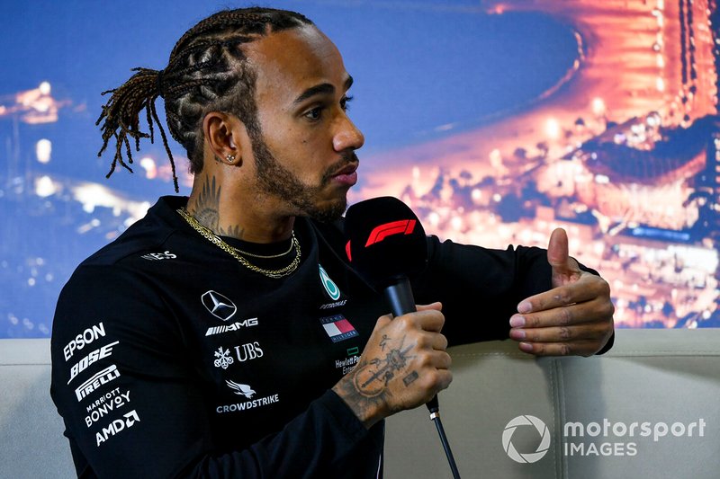 Lewis Hamilton, Mercedes-AMG Petronas F1 in the press conference 