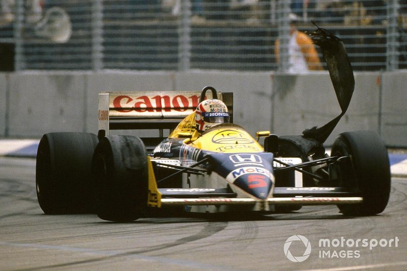 Reifenschaden: Nigel Mansell, Williams FW11