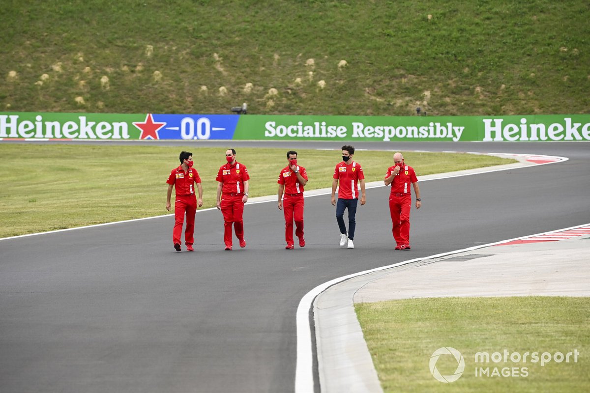 Charles Leclerc, Ferrari walks the track