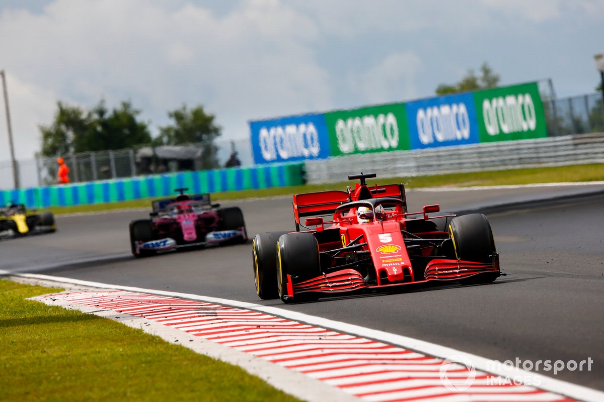 Sebastian Vettel, Ferrari SF1000, Sergio Pérez, Racing Point RP20
