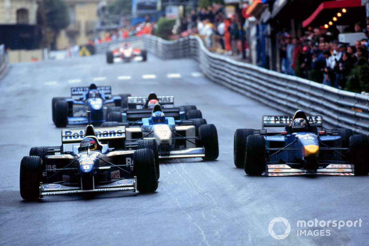 Jacques Villeneuve, Williams FW18, Heinz-Harald Frentzen, Sauber C15