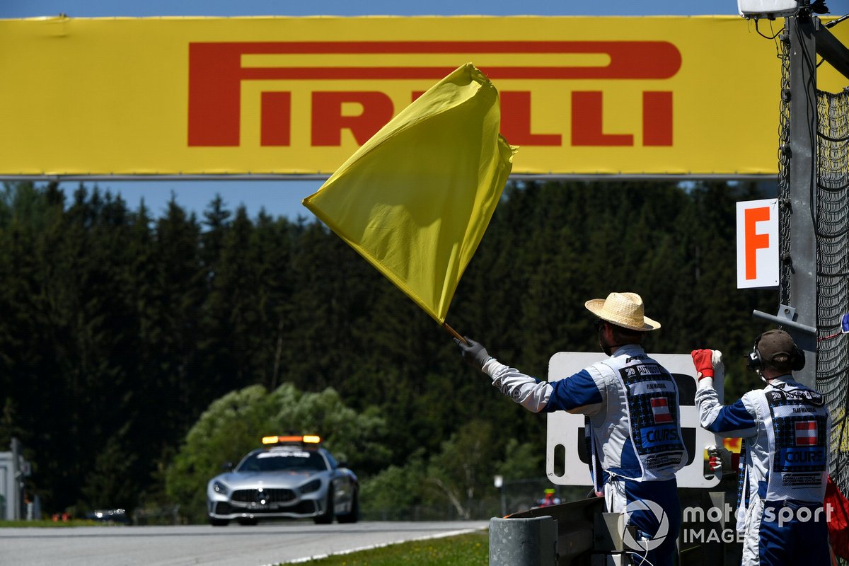 Safety Car y bandera amarilla en la F2