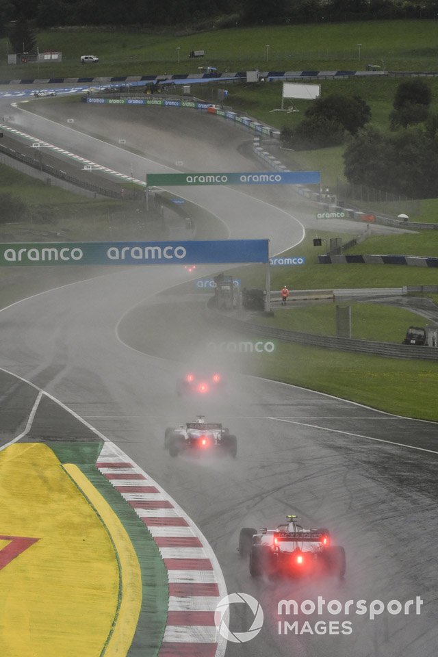 Sergio Pérez, Racing Point RP20, George Russell, Williams FW43, Kevin Magnussen, Haas VF-20