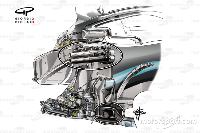 Le châssis de la Mercedes W10