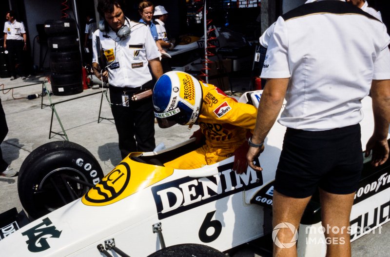 Keke Rosberg, Williams FW09 Honda, and Patrick Head