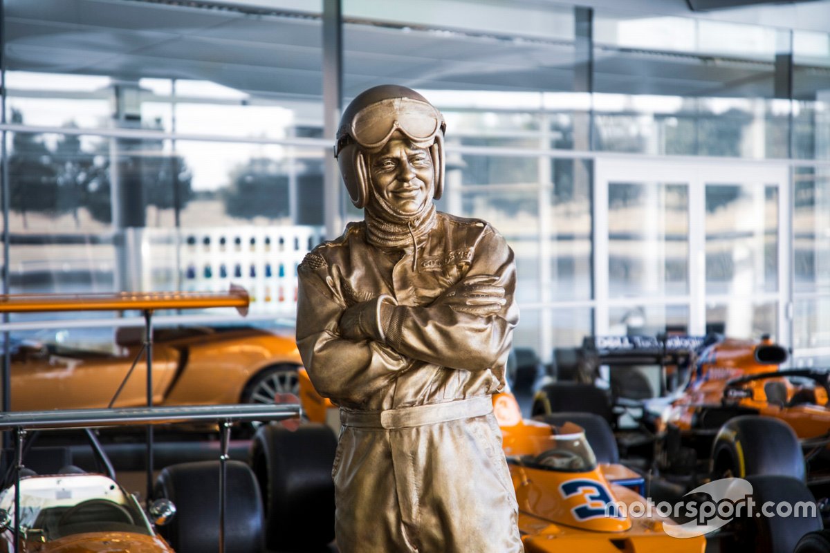 The statue of Bruce McLaren