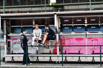 Nikita Mazepin, Force India F1 on the pit wall gantry