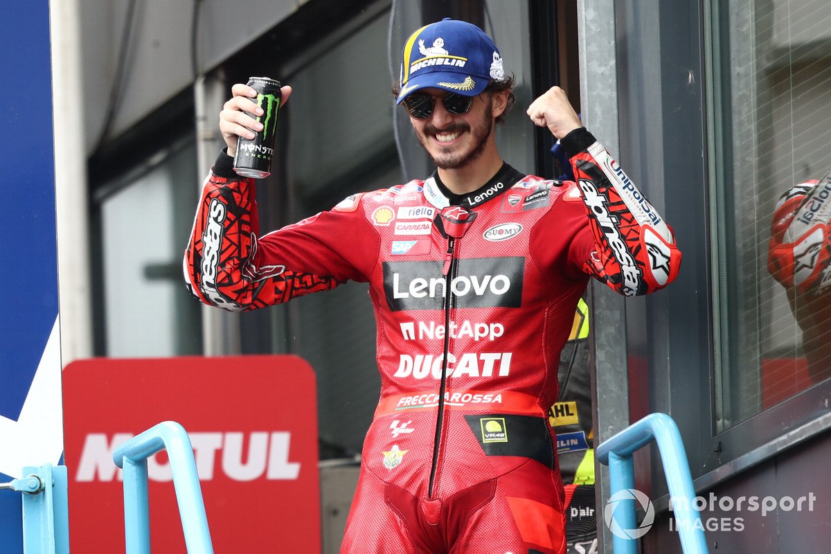 Podio: ganador Francesco Bagnaia, Ducati Team