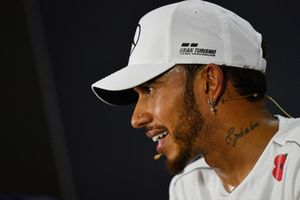 Lewis Hamilton, Mercedes AMG F1 in the press conference 