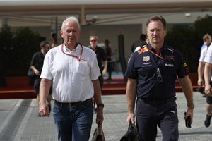 Dr Helmut Marko, Red Bull Motorsport Consultant en Christian Horner, teambaas Red Bull Racing