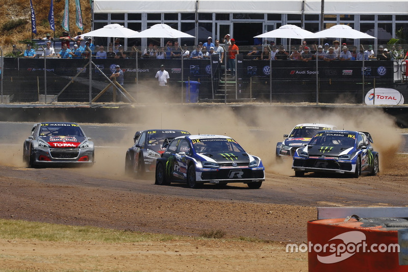 Johan Kristoffersson, PSRX Volkswagen Sweden leads Tom Banks