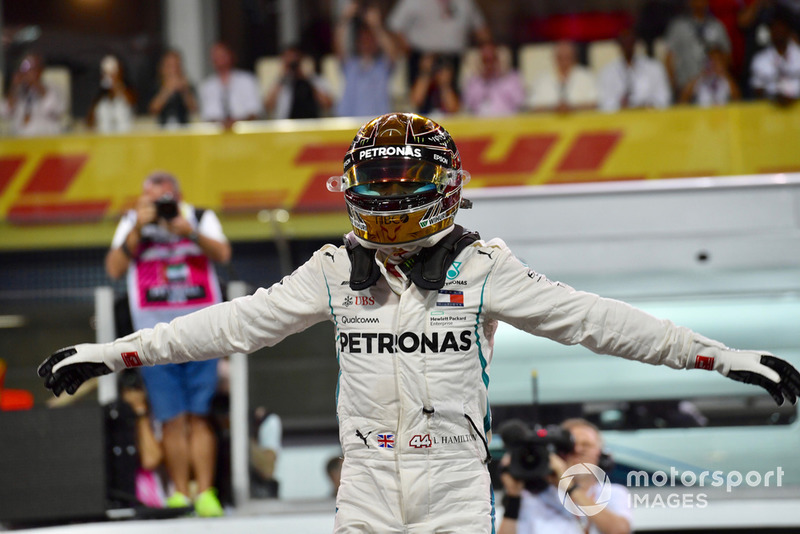 Lewis Hamilton, Mercedes AMG F1 celebra en Parc Ferme