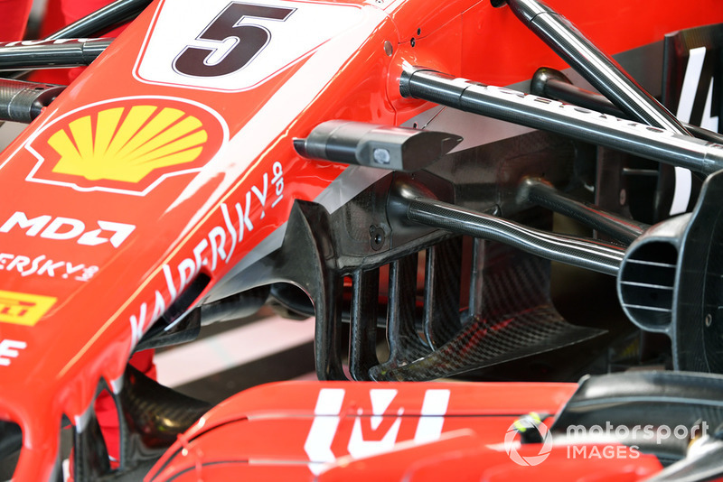 Ferrari SF-71H front suspension detail
