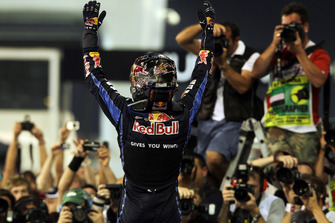 Sebastian Vettel, Red Bull Racing RB6 celebrates becoming 2010 world champion